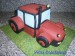 červený traktor
